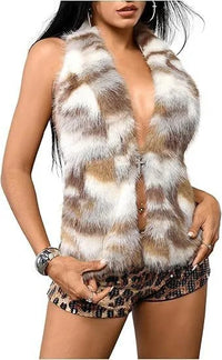 Faux Fur Halter Vest