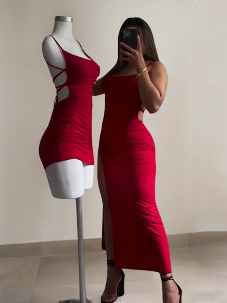 Scarlett Halter Slit Gown
