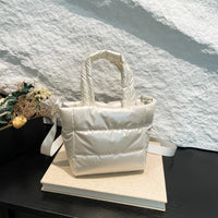 Female Bags Woman Puffy Lightweight Handbag LargeCapacity Quilted Shoulder Bag Adjustable Strap Puffer Tote Handbag Shopping Bag