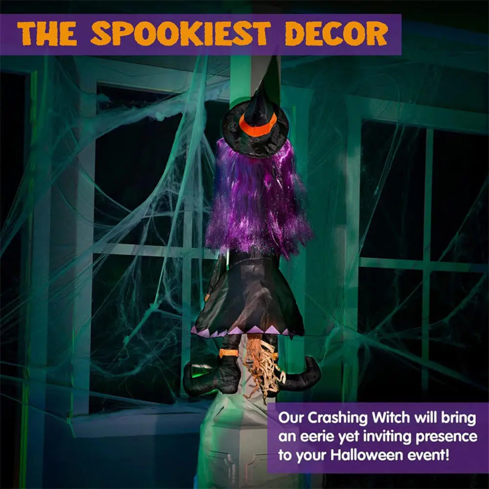 Crashing Witch Tree Decor