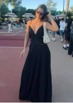 The Pleated Strapless Split Maxi Gown
