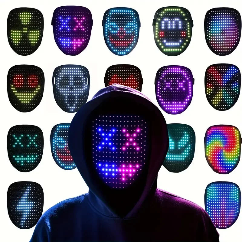 Gesture LED Halloween Mask