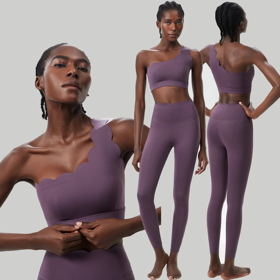 ScallopWave™ One-Shoulder Yoga Set
