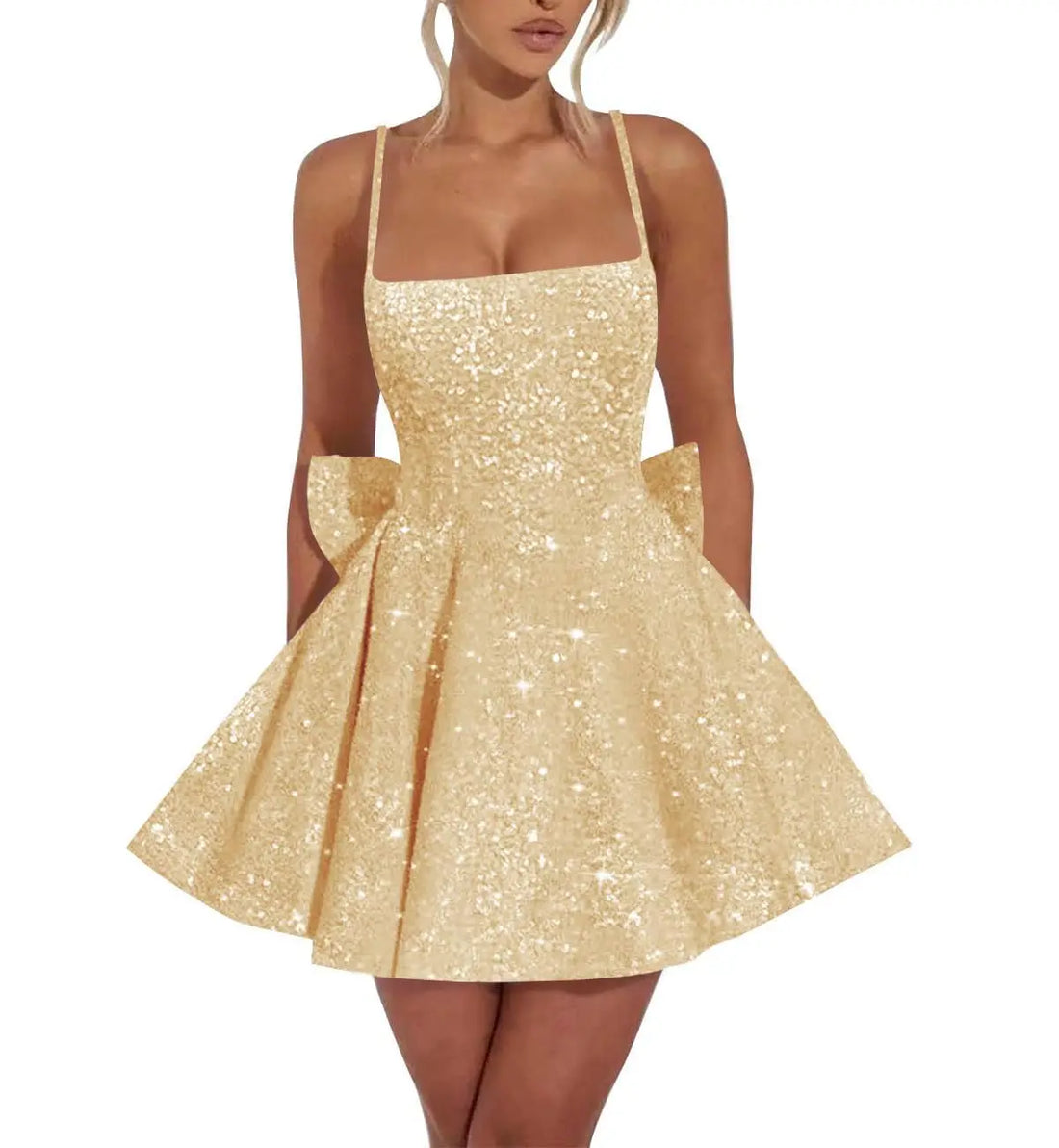 Spaghetti-Strap Sequin Graduation Mini Dress – Homecoming