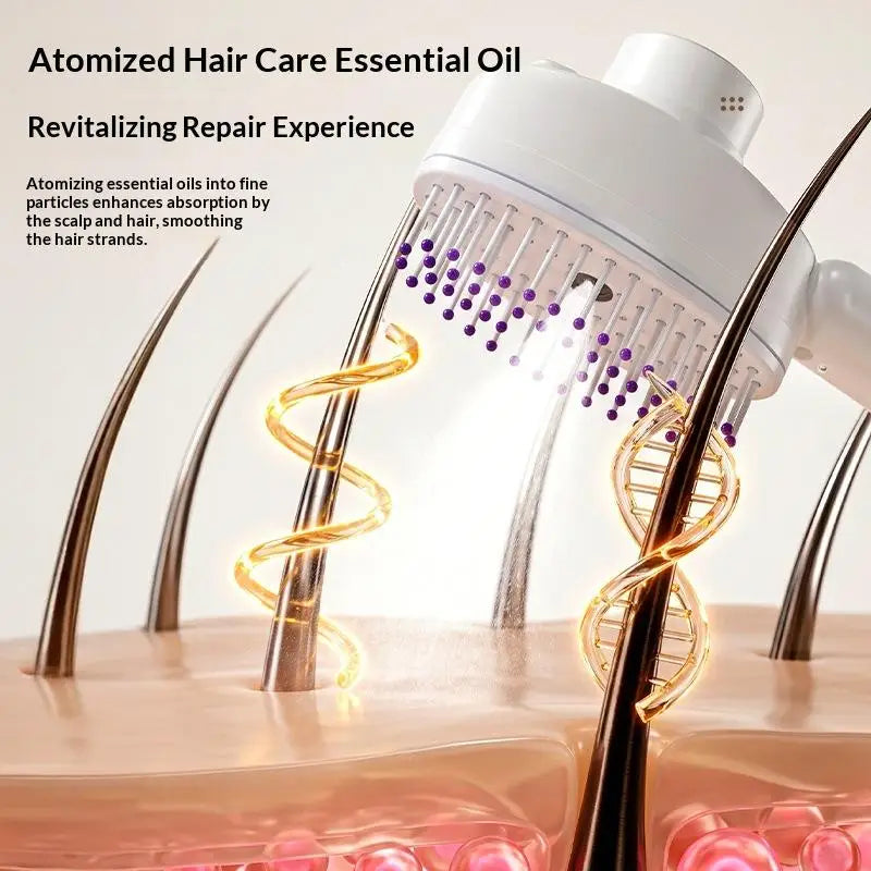 Hair Care Spray Massage Comb Vibration Scalp Massage Hairbrush Head Massager Hair Sprayer Atomizing Brush Hair Oil Applicator