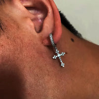Rhinestone Cross Earrings — 2 Pack