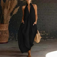 BreezeFlow Loose-Fit Maxi Dress with Pockets