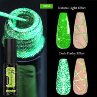 FOUR LILY 5ml Reflective Glitter Liner Nail Gel Polish Gold Silver Red Sparkling Nail Supplies UV/LED Varnish Painting Gel