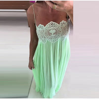 Women's Sheer Lace Backless Spaghetti Strap Top & Wide-Leg Pant Set – Beach Chic 2-Piece Suit