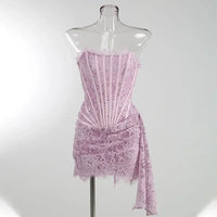 Strapless Lace Mini Dress