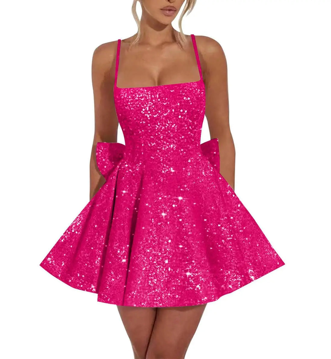 Spaghetti-Strap Sequin Graduation Mini Dress – Homecoming
