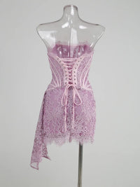 Strapless Lace Mini Dress