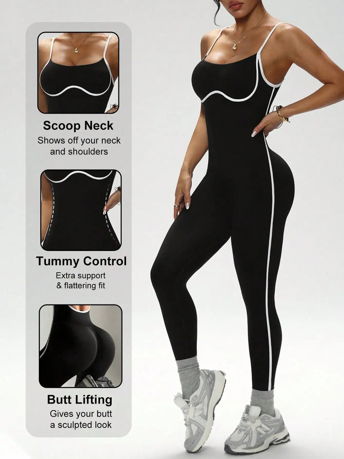 Color-Block Camisole Yoga Jumpsuit