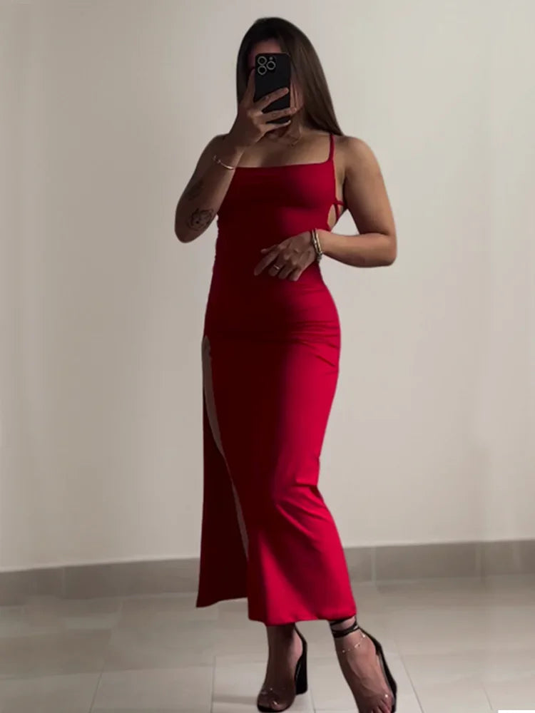 Scarlett Halter Slit Gown