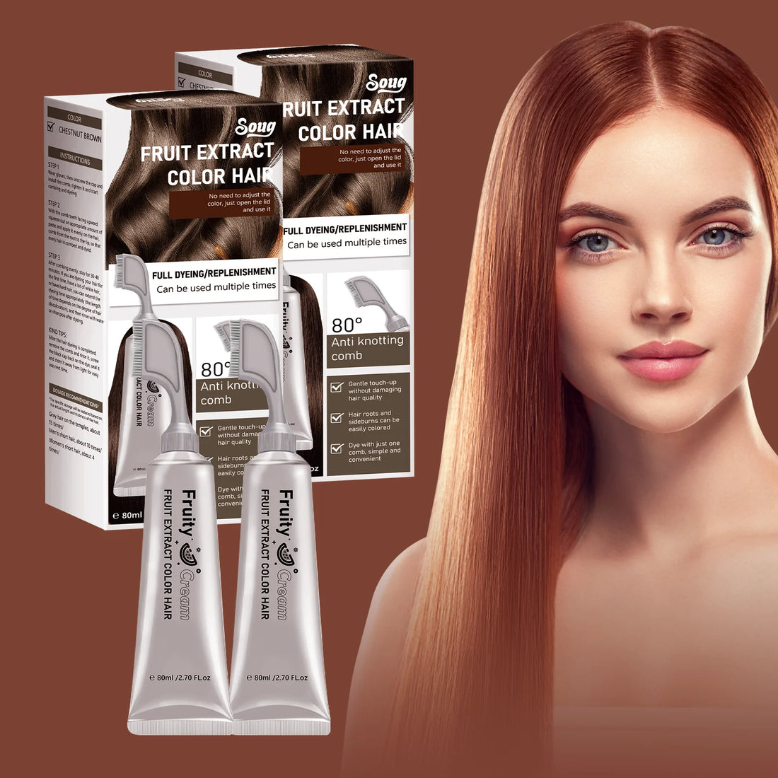 NatureTint Hair Dye Comb — Grey Coverage in Minutes