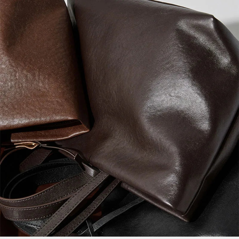 XMESSUN New Trendy Soft Leather Underarm Shoulder Tote Bag for Women,Fashion Designer Female Large Capacity Crossbody Bag INS