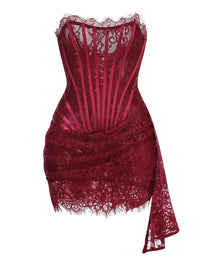 Strapless Lace Mini Dress