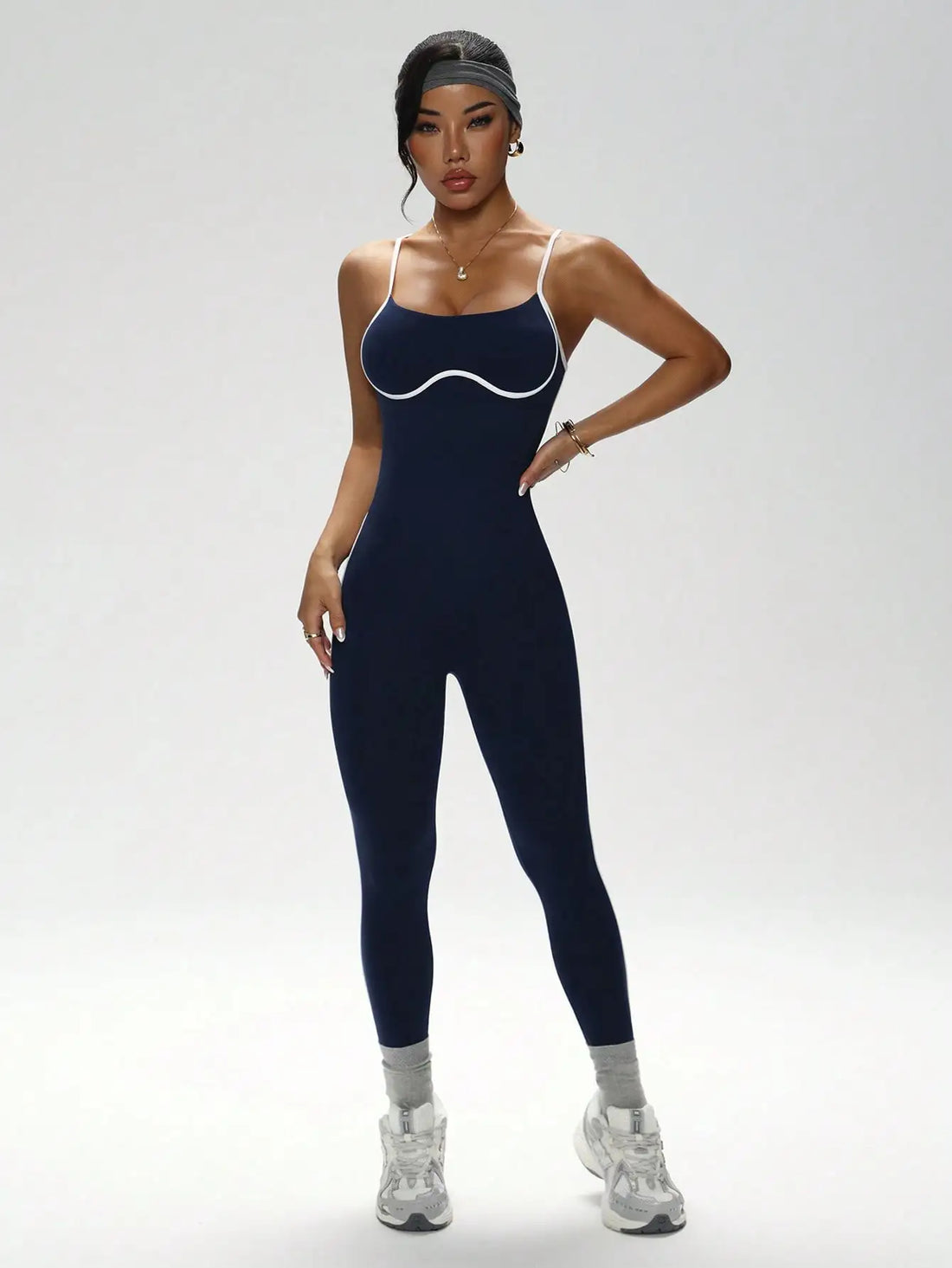 Color-Block Camisole Yoga Jumpsuit