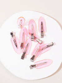 10pcs seamless fashion girl transparent hair clips, makeup facial accessory clips styling hair clips Special for real hair wigs