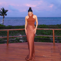 Selene Satin Maxi Dress
