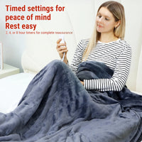 WarmHug™ Heated Blanket 🥰🔥 — Sleeves, Foot Pocket & Fleece Comfort
