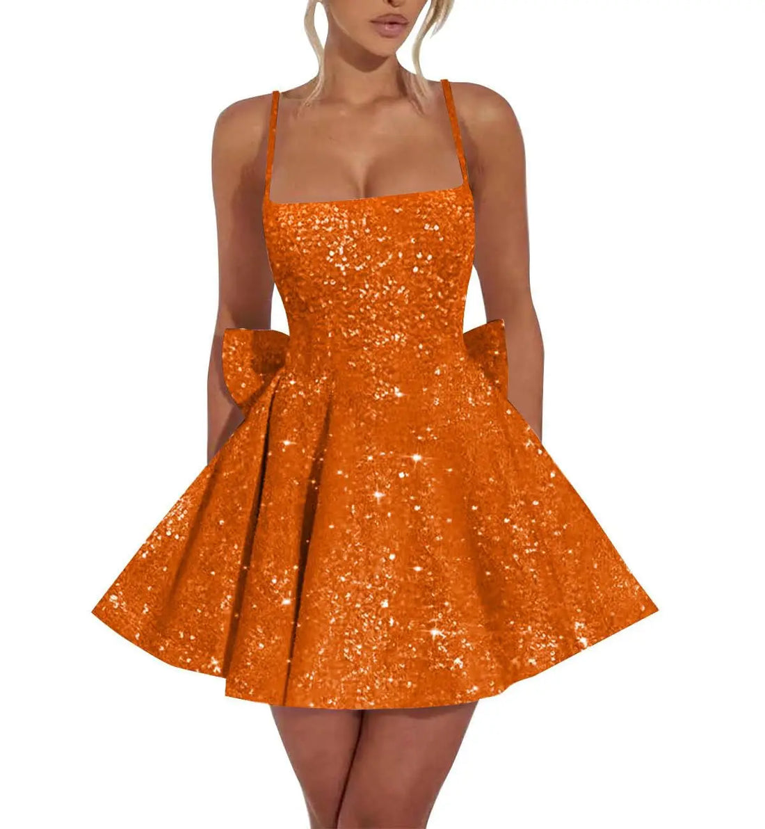 Spaghetti-Strap Sequin Graduation Mini Dress – Homecoming