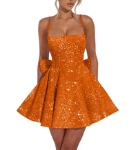 Spaghetti-Strap Sequin Graduation Mini Dress – Homecoming