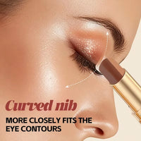 TriGlow curved-nib eyeshadow stick application on eyelid