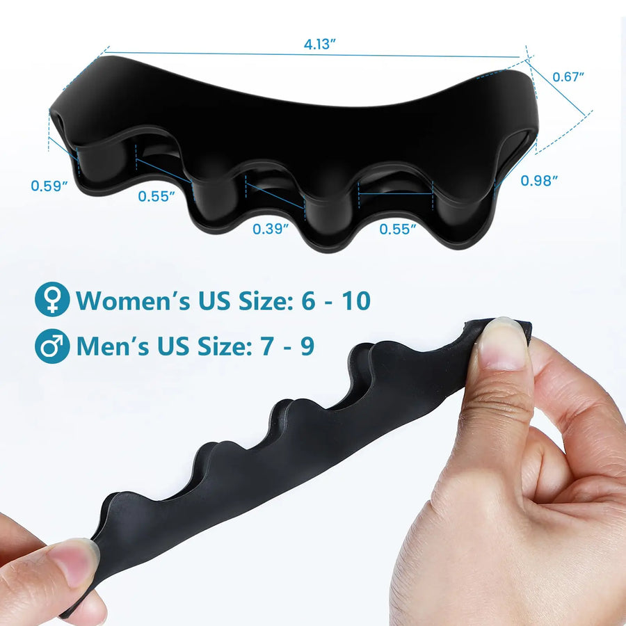 Toe Separators for Bunion Relief - Doctor-Recommended Toe Straighteners for Plantar Fasciitis & Foot Pain