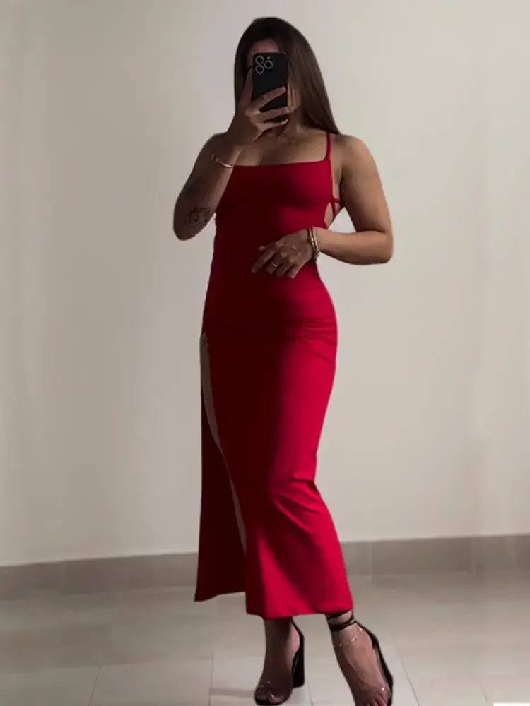 Scarlett Halter Slit Gown