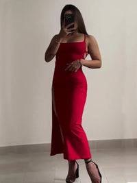 Scarlett Halter Slit Gown