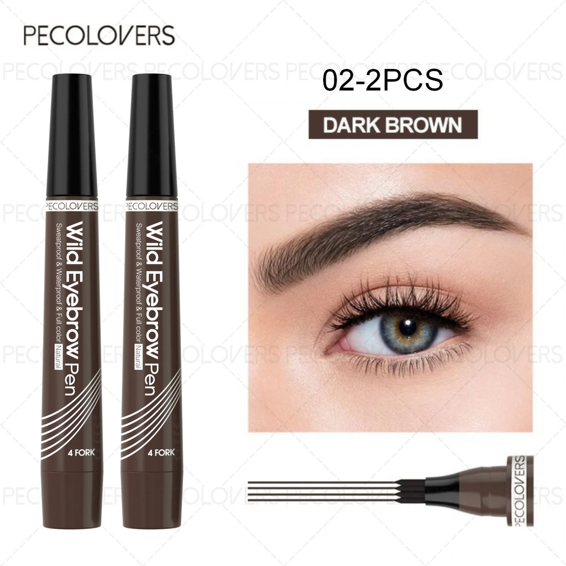 4-Tip Waterproof Eyebrow Pen