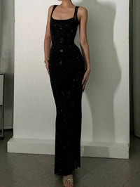 Rhinestone Backless Maxi Party Dress – Summer Evening Gown