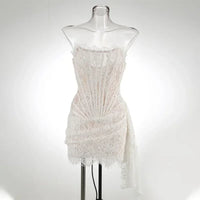 Strapless Lace Mini Dress