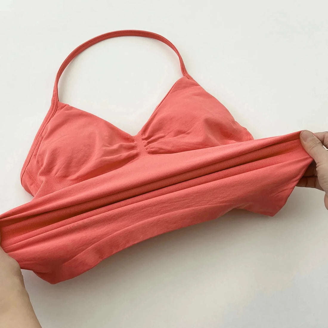 No Logo Seamless Longline Strappy Gym Top Backless Gym Clothes Women Scrunch Built-in Bra With Removable Cups Yoga Tank Tops