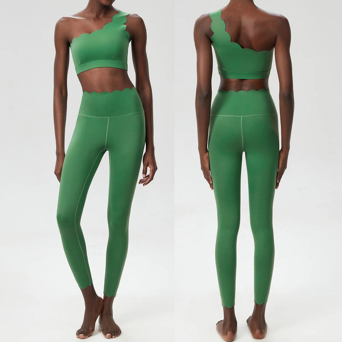 ScallopWave™ One-Shoulder Yoga Set