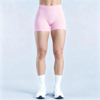 HISTELLO Gym Shorts 4.5" Women Fitness Sports Biker Shorts Low Waist Running Pants Workout Scrunch Butt Yoga Seamless Leggings