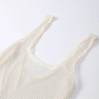 Square-Neck Mesh Sequin Mini Dress – Glitter Cocktail Dress