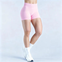 HISTELLO Gym Shorts 4.5" Women Fitness Sports Biker Shorts Low Waist Running Pants Workout Scrunch Butt Yoga Seamless Leggings