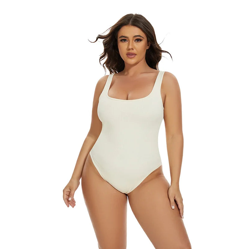 Ribbed Tummy-Control Bodysuit