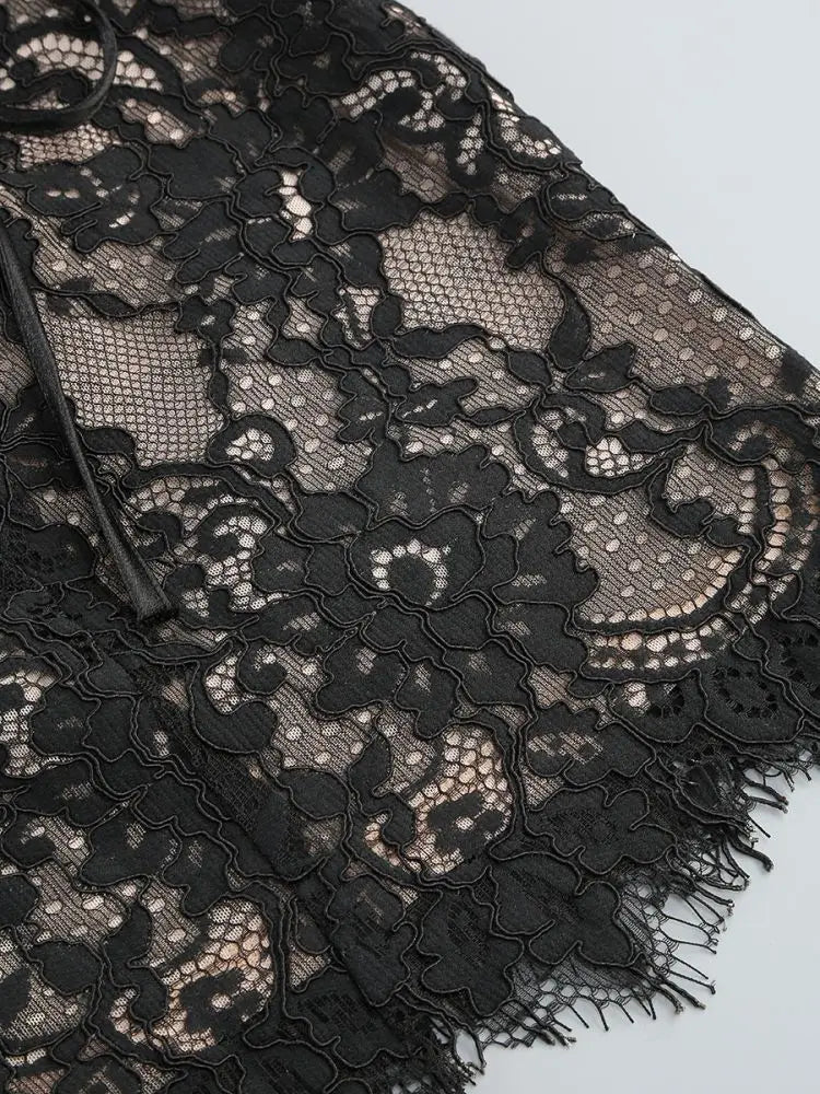 Strapless Lace Mini Dress