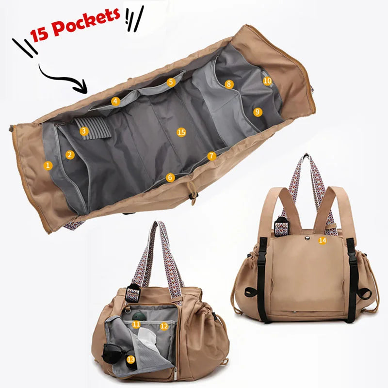 MomNest 15-Pocket Organiser Bag — Everyday Shoulder Tote