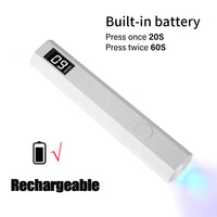 Handheld UV Light for Gel Nails Portable UV Nail Lamp Rechargeable LED Nail Lamp for Nails Art Desk Stand