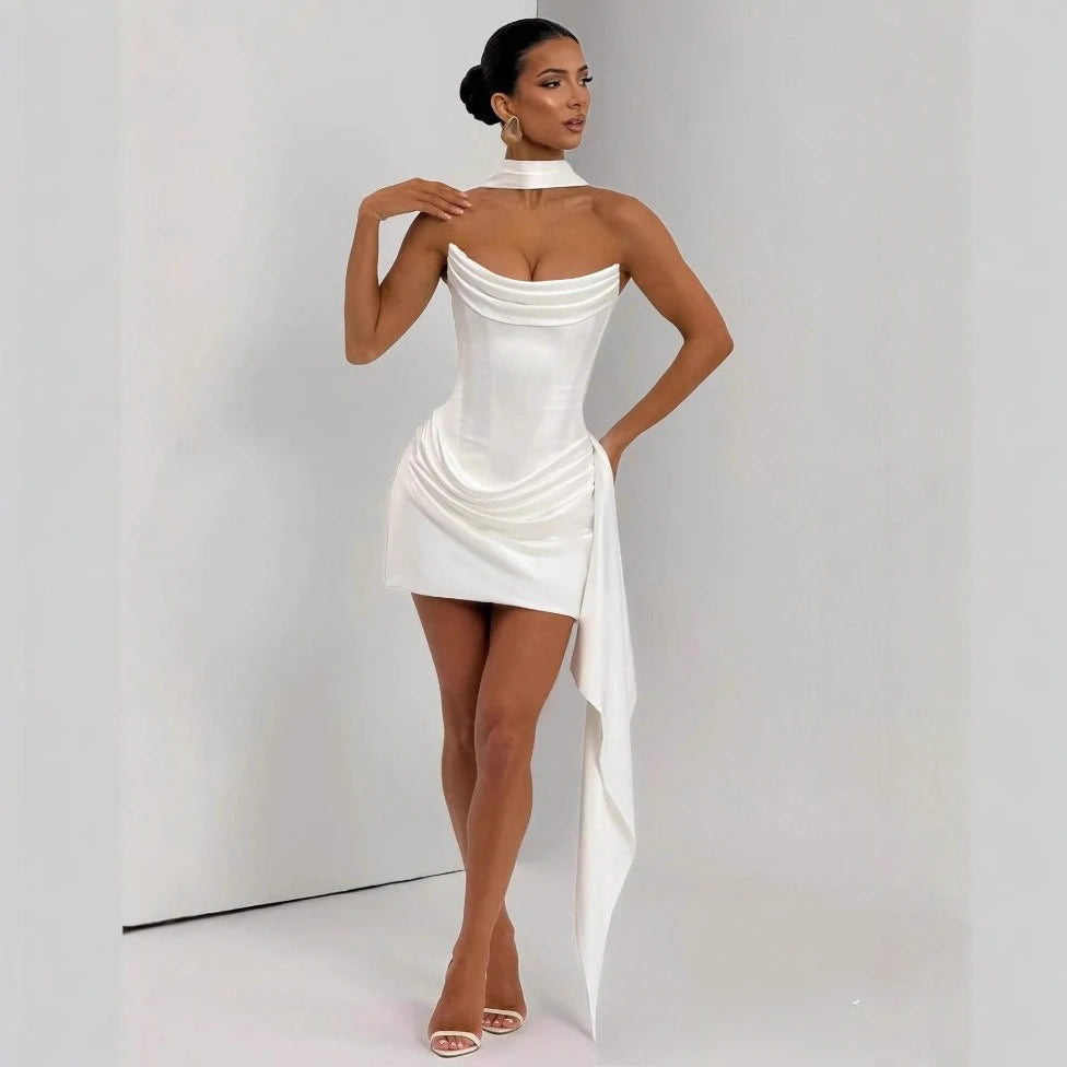 Aria Satin Corset Mini Dress