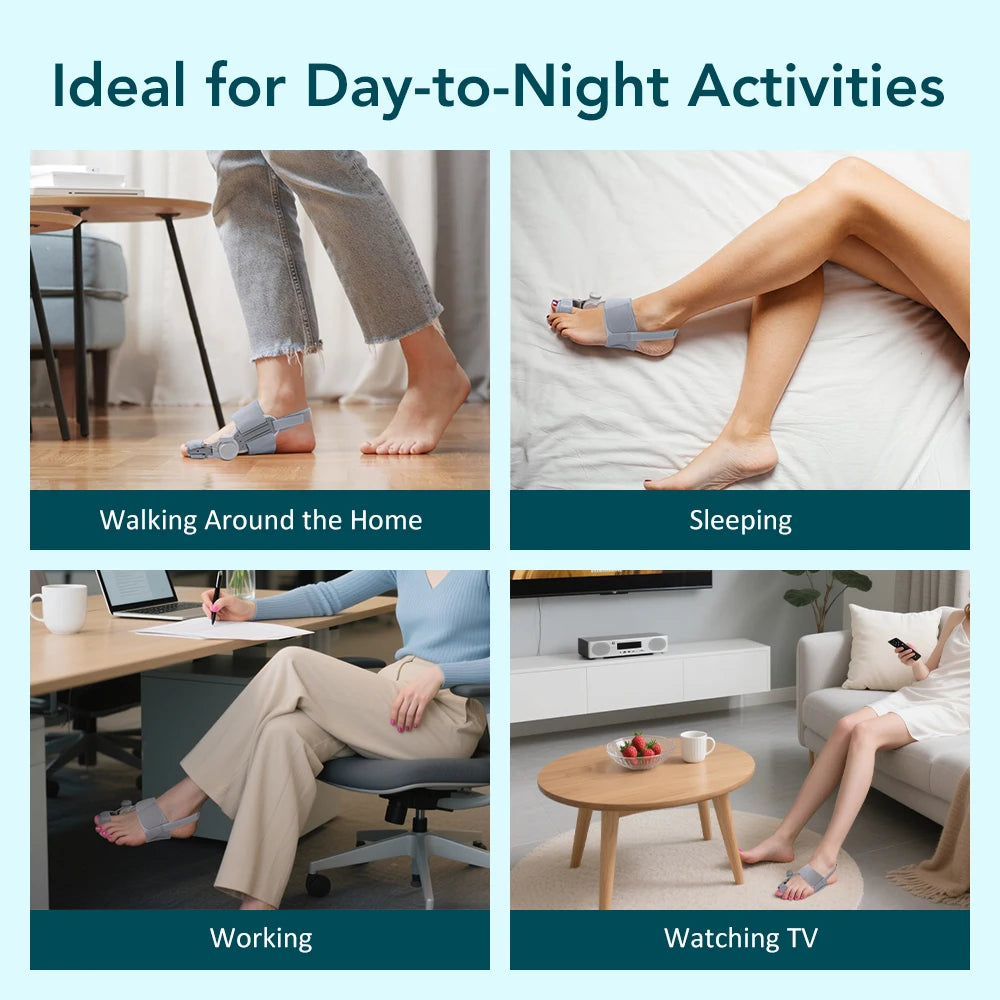 Adjustable Bunion Corrector - Hallux Valgus Big Toe Straightener for Day & Night Pain Relief