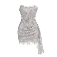 Strapless Lace Mini Dress