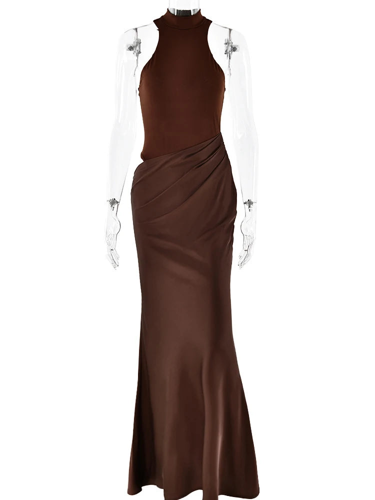 Selene Satin Maxi Dress