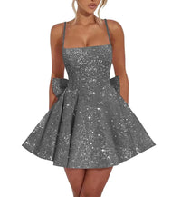Spaghetti-Strap Sequin Graduation Mini Dress – Homecoming