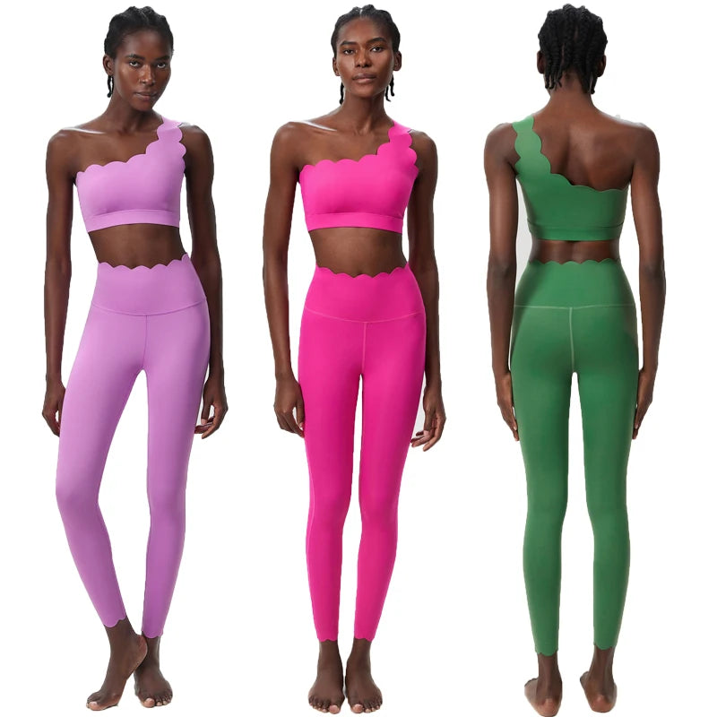 ScallopWave™ One-Shoulder Yoga Set