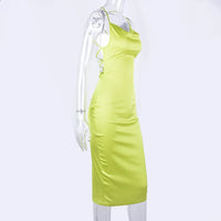 Luna Satin Midi Dress